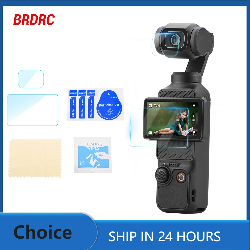 BRDRC AR Anti-Glare Film For DJI Osmo Pocket 3 Camera Lens Screen High Sensitivity Full Coverage Protective HD Film