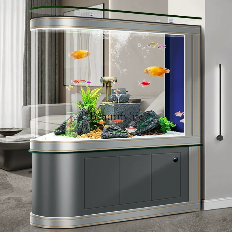 FG**Living room household bullet fish tank screen partition