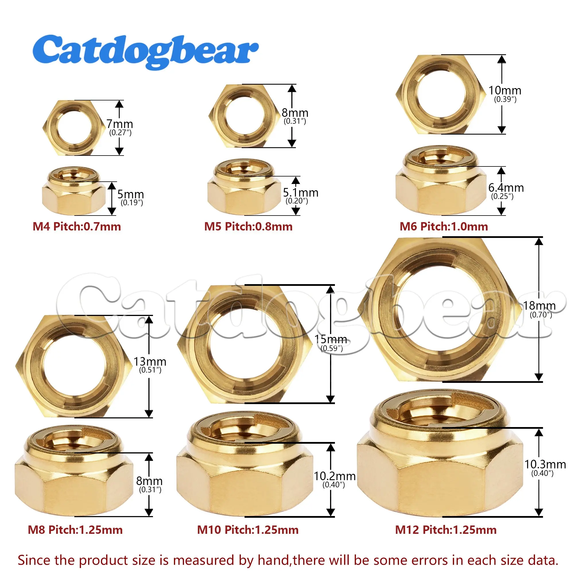 4PCS M4 M5M6 M8 M10 M12 Titanium NutsMotorcycle Nylon Hex Insert Lock Nut Universal Axle Flange Rear Locknuts Self-locking Nut