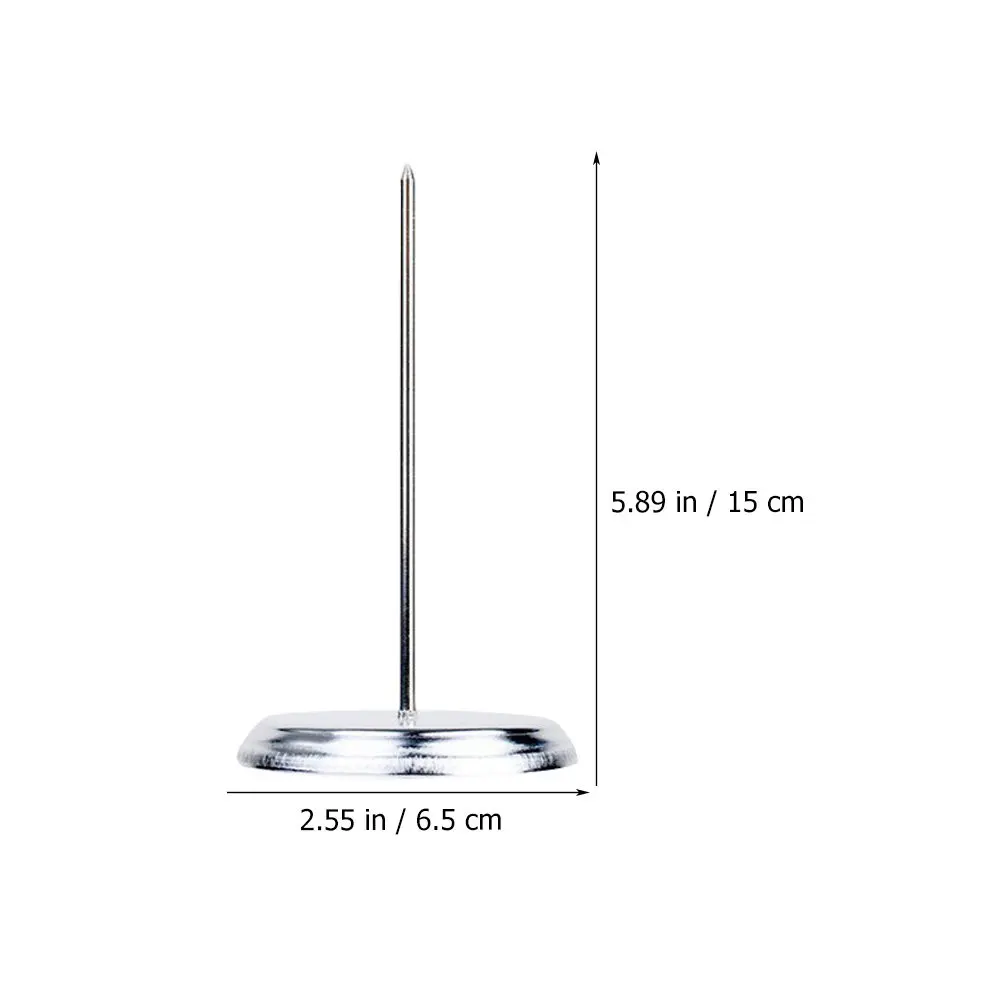 2Pcs Metal Receipt Spike Desk Organizer Premium Sturdy Anti-Corrosive Ticket Stabber for Restaurant Office Bank Cafe Milk Tea