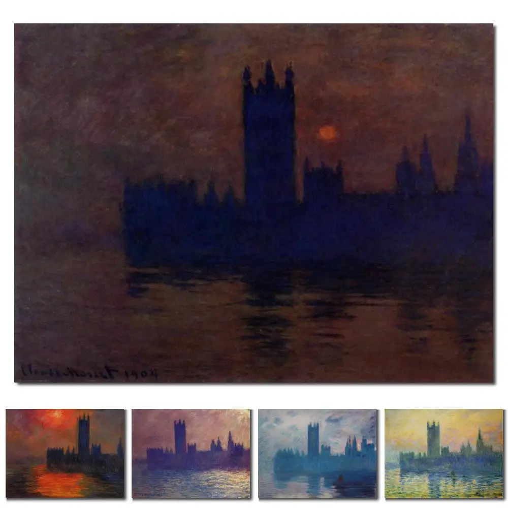 

Ручная роспись, морской пейзаж, дом, парк, эффект солнечного света, Клод Моне, картина маслом, холст, произведение искусства для столовой, настенный дисплей