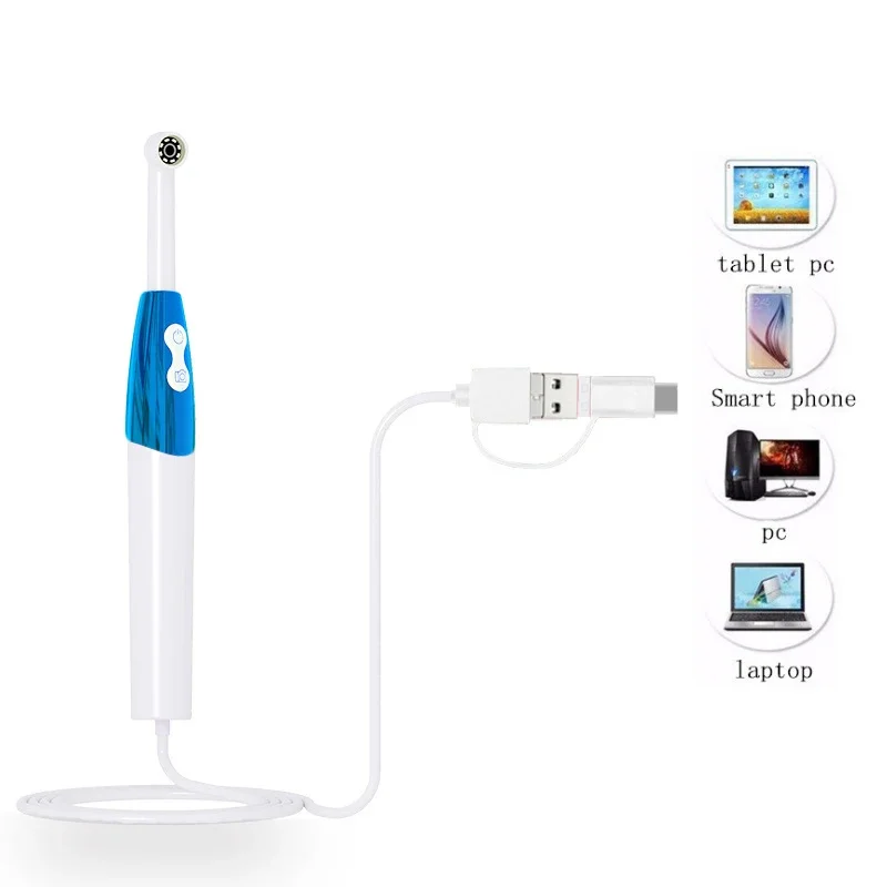 3 In 1 Oral Endoscope Camera USB Dental 50X Magnifier 200W Pixels LED Light Teeth Inspection Device Dentist Tool Kits Equipment