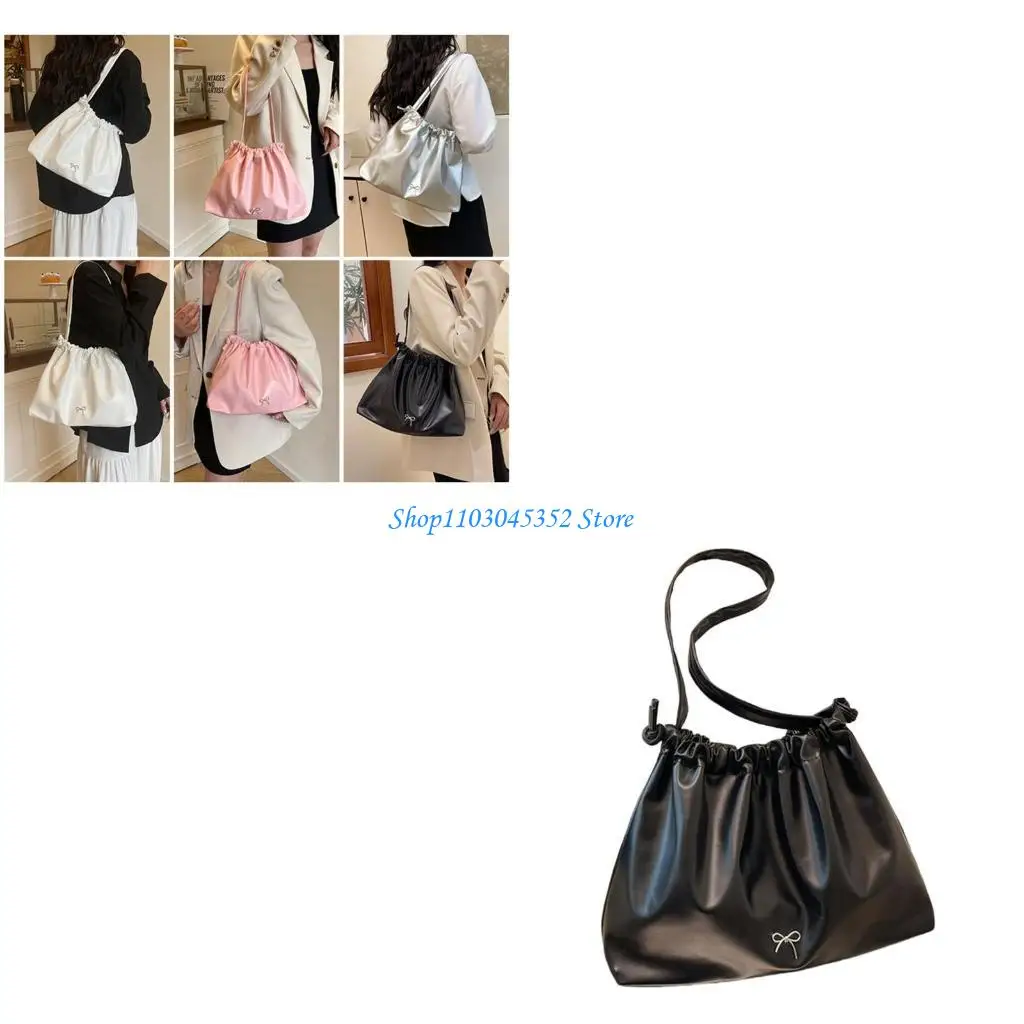 

Stylish Pleated Shoulder Bag Large Capacity Soft PU Underarm Bags For Women
