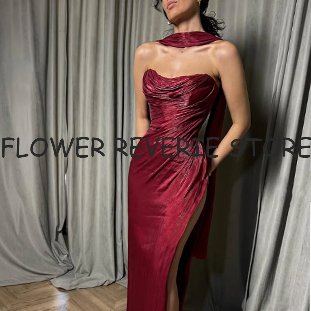 

Customized Simple High quality Fashion Classic Jersey Pleat vent A-line Halter Long Dresses Cocktail Dresses Retro Sexy