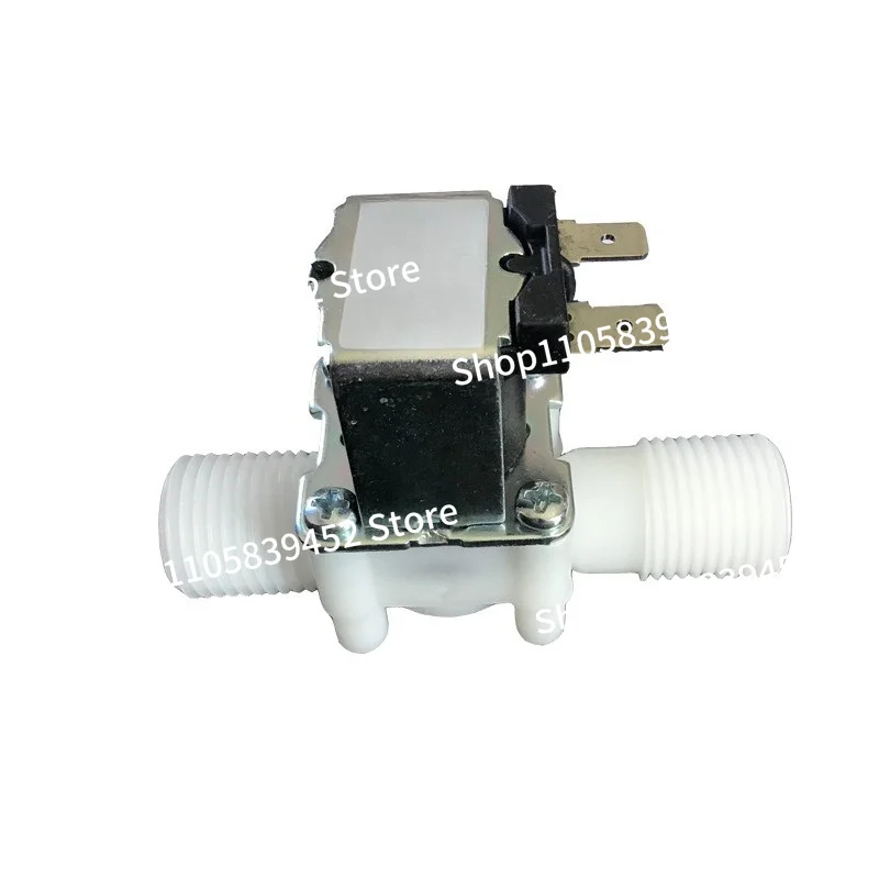 For 4 points plastic solenoid valve external thread G1/2 DN15 normally closed water inlet four-point drain valve 220V 12