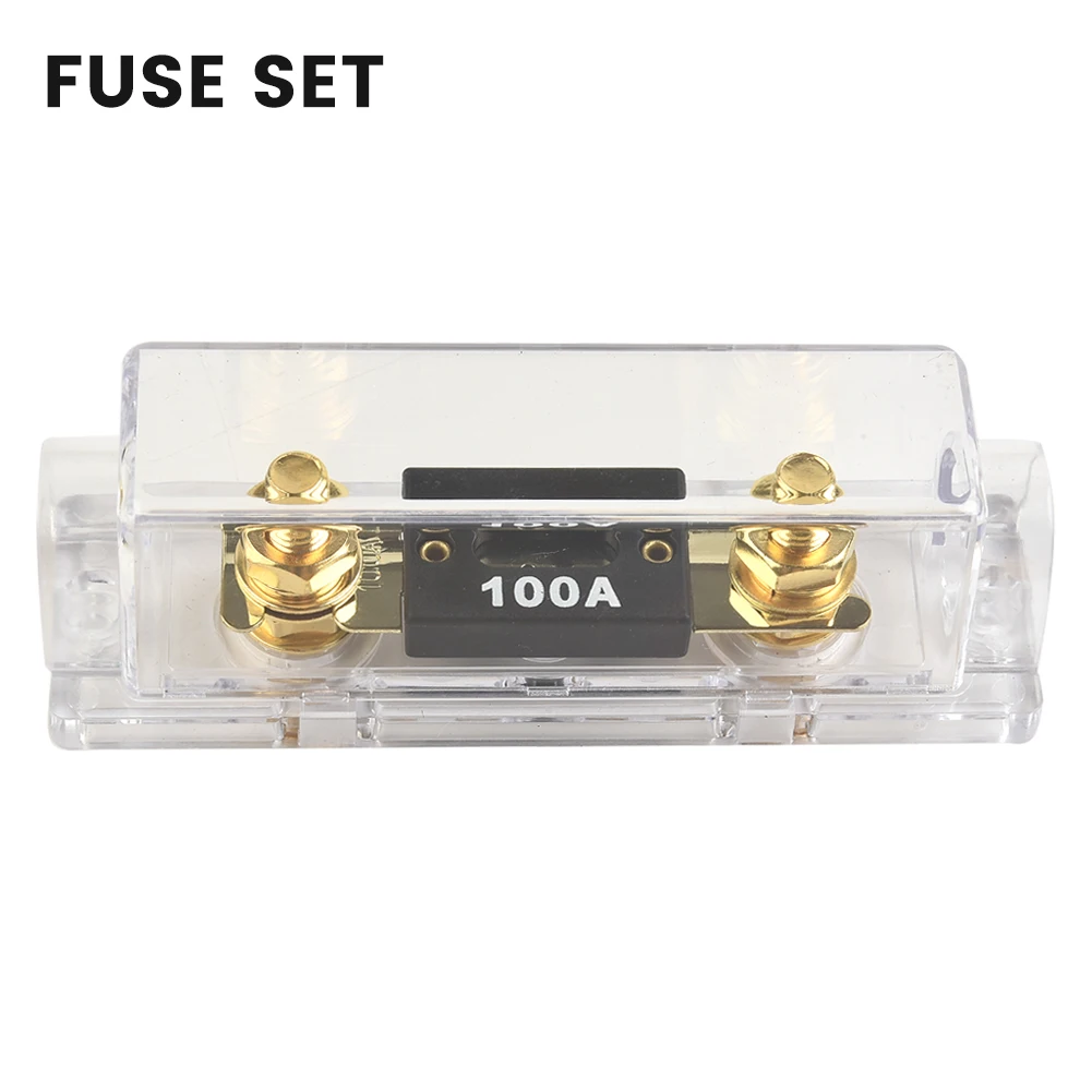 60/80/100A ANL Fuse Holder Bolt-on Fuse Fuse Block Fusible Link Nickel Plated With Protective Cover High Quality