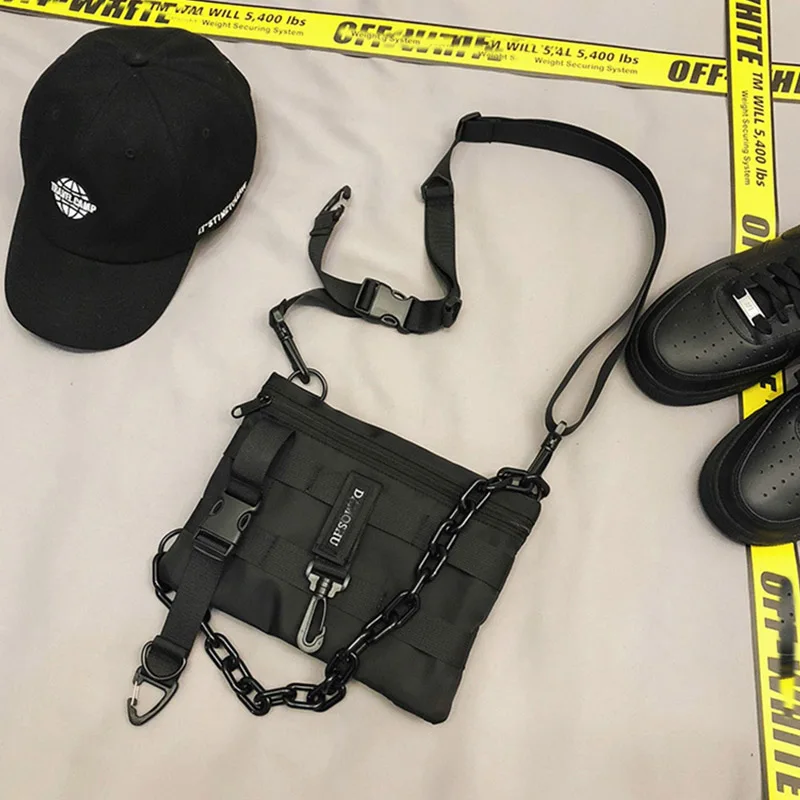 Funktionale Taktische Brusttasche für Unisex, Modische Hip-Hop-Weste, Streetwear-Tasche, Hüfttasche für Damen, Schwarze Wild-Brusttasche – Detail 9