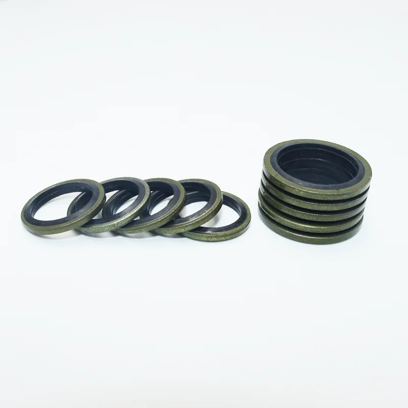 120/100 Stück gebundenes Dichtungsring-Set, Metall, Gummi, Ablaufschraube, Sanitärdichtung, ölbeständig, kombinierte Hochtemperatur-Dichtungsscheibe – Detail 6