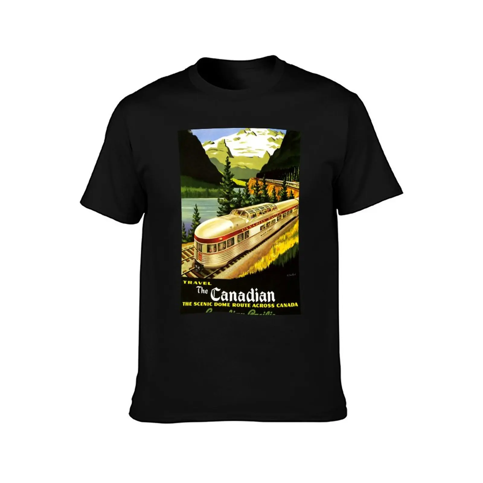 Canadian Pacific, Scenic Dome Route to Banff Park T-Shirt mens graphic t shirts T-Shirt