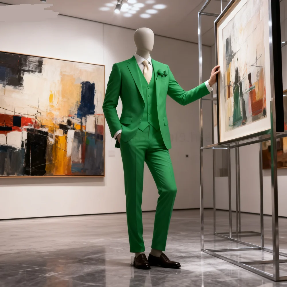 

Wedding Light Pink Men's Suit 3 Pieces Formal Business Notch Lapel Blazer Tuxedos Slim Fit Groomsmen Suit Set(Jacket+Vest+Pant)