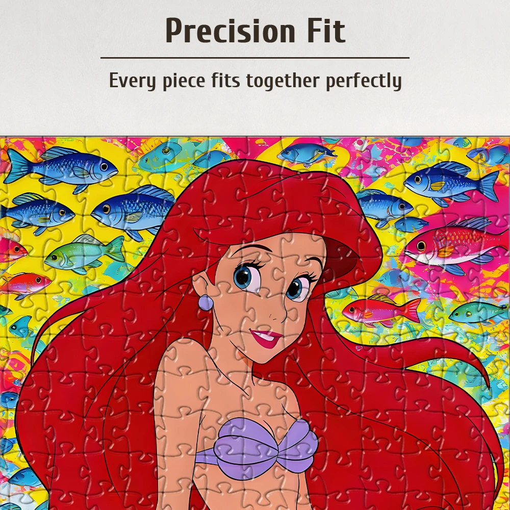 Ariel the Little Mermaid Wooden Floor Puzzle Game - 1pc Various Piece Counts 108/200/300/500 Piece Options Available