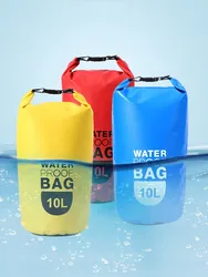 Saco seco impermeável 10l 500d pvc ao ar livre praia natação saco de armazenamento flutuante sacos de engrenagem para caiaque canoa barco pesca rafting