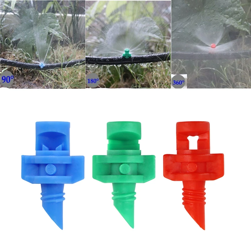 

50pcs 90° 180° 360° Angle Simple Refraction Sprinkler Nozzle Head High Quality Garden Fruit Tree Irrigation Misting Nozzle