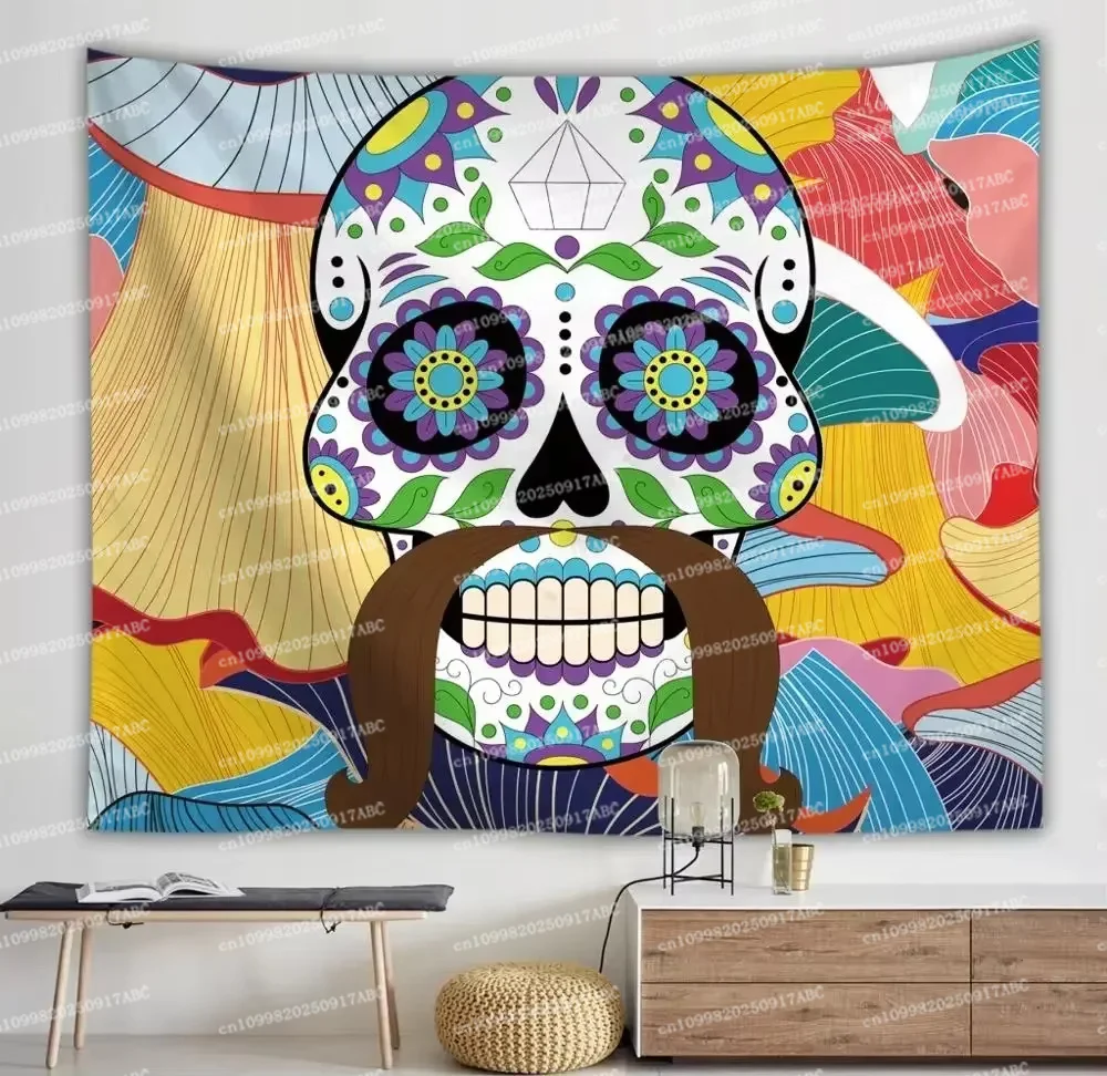 الجمجمة نسيج حائط الخلفية الشنق نسيج القبلية ورقة المنزل نسيج المعيشة نسيج ديكور المنزل نسيج روما نسيج