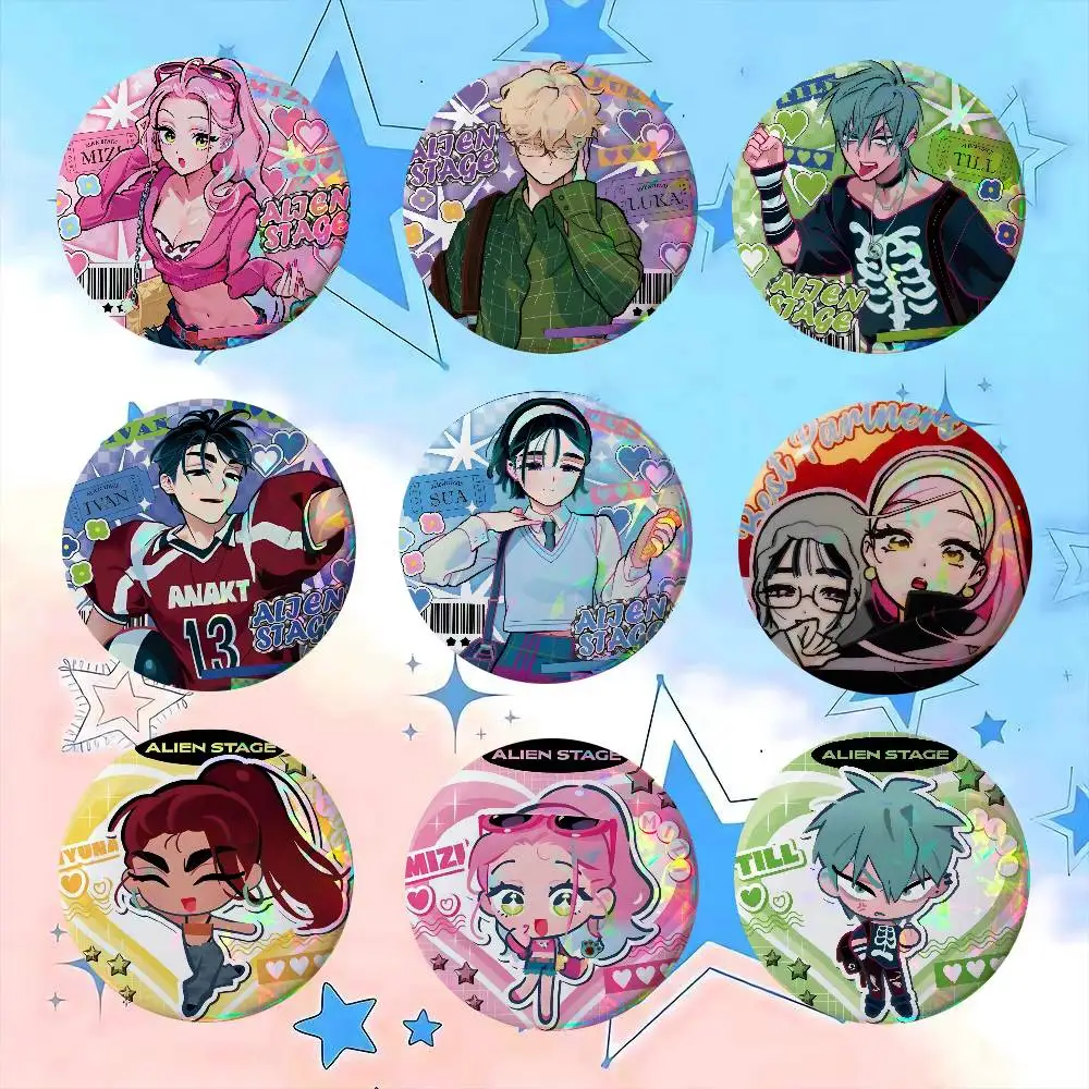 Anime Alien Stage Brooches    Anime Brooches Cute Cartoon Badge Jacket Jeans Lapel Pin Gift Accessorie