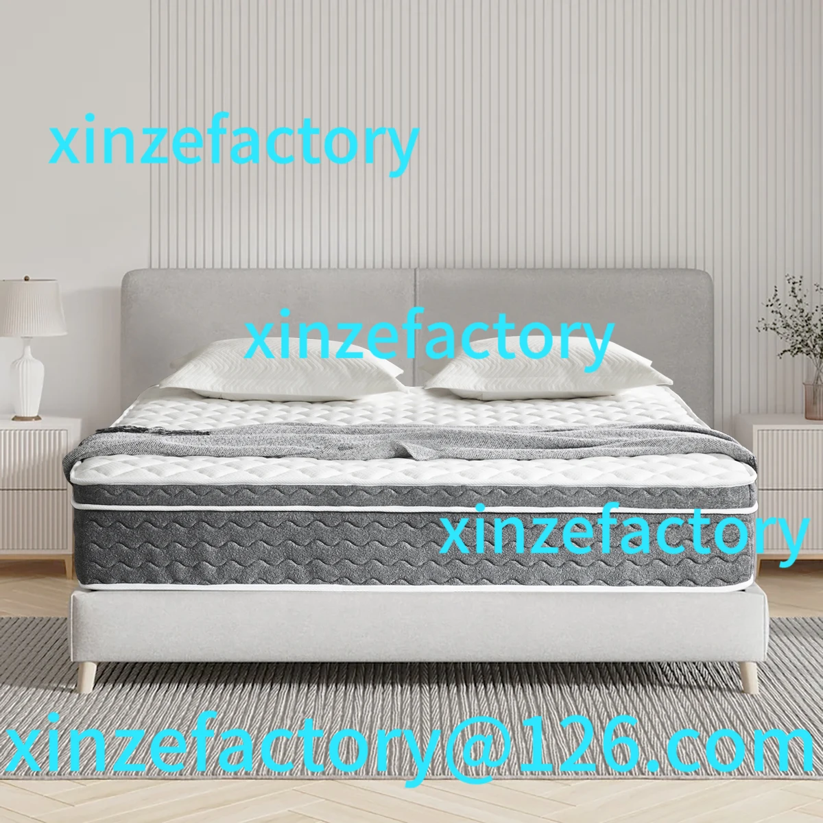 

Customizable Inch Queen Size Mattress Hybrid Mattress,Fiberglass,Motion Isolation