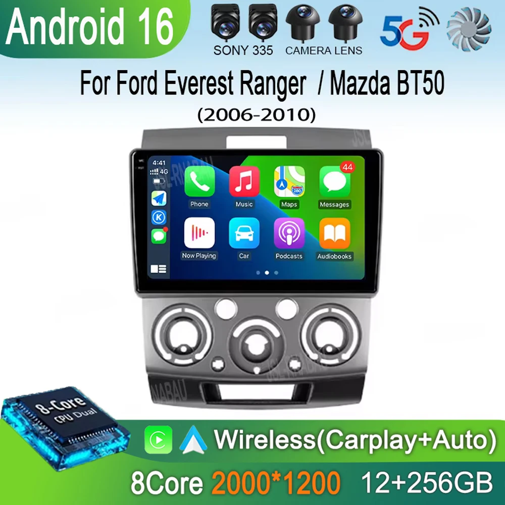 Car Radio Android 16 For Ford Everest Ranger Mazda BT50 BT-50 2006 2007 2008 - 2010 GPS Multimedia Video Player Head Unit Stereo