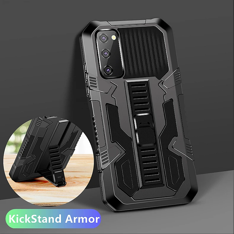 ShockProof Case For Redmi Note 11 10 9 8 Pro 11S 10S 9S 7 6 5 7A 10T 9T 9A 9C NFC Anti Shock KickStand Shell Armor Case Cover