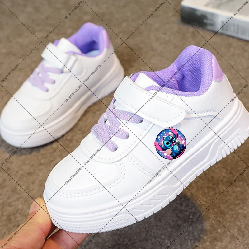 Lilo dan Stitch Sepatu Kasual Lucu Anak Laki-laki Perempuan Sepatu Papan Cetak Pola Anime Kartun Sepatu Fashion Siswa Hadiah Ulang Tahun