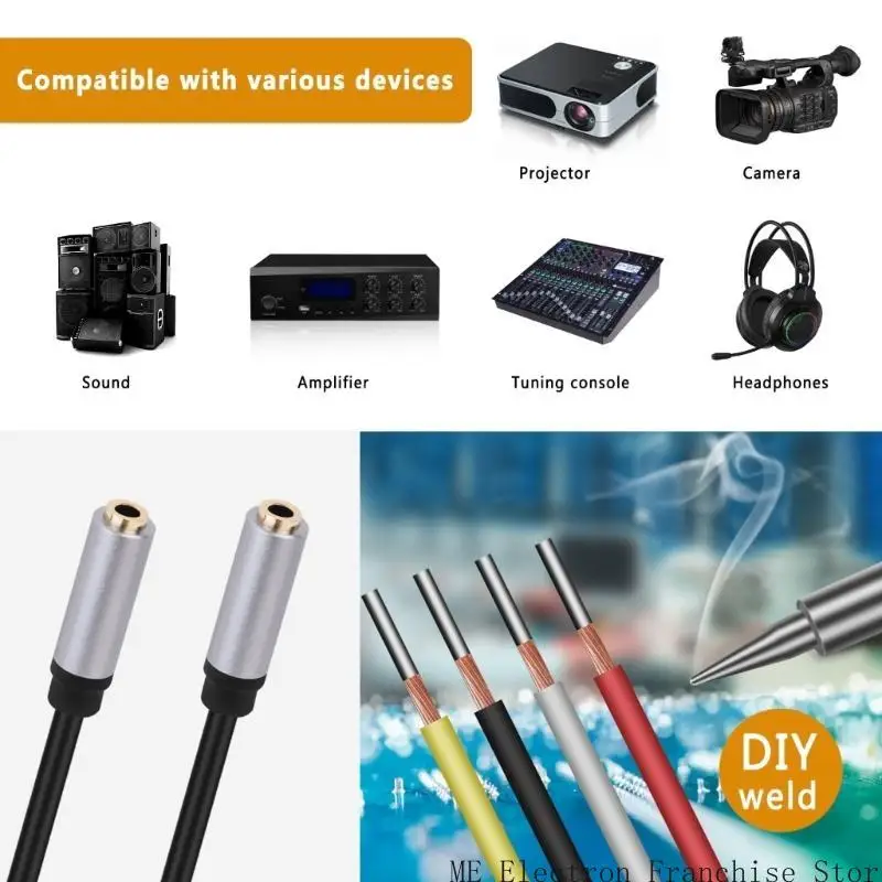 T5EA 3.5mm雌プラグからTRRSステレオベアワイヤー聴覚コードイヤホンマイク用