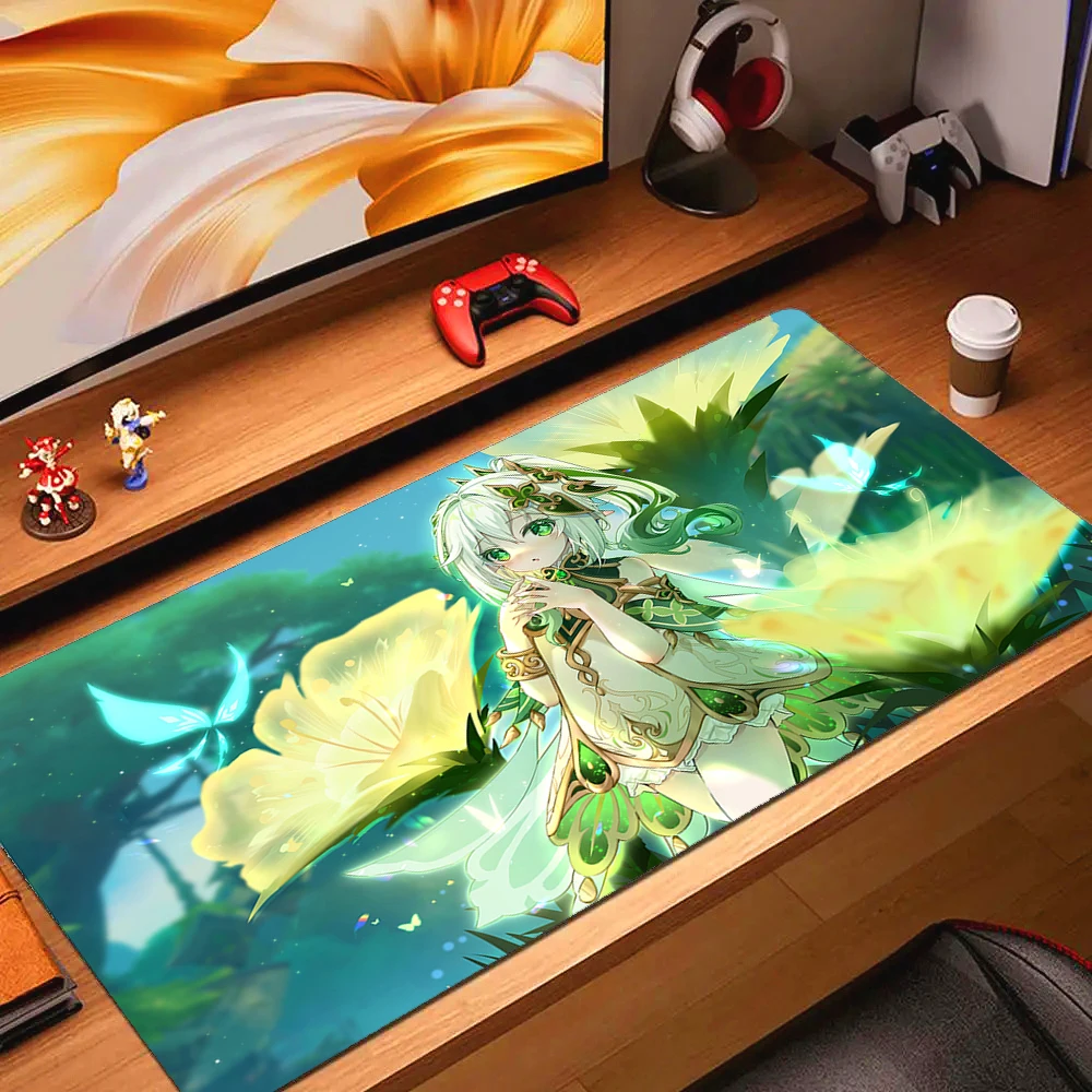 Anime Nahida Kawaii Mouse Pad Genshin Impact Mousepad Computer Keyboard Padding Pads Gaming Accessories Rubber Anti slip Deskmat