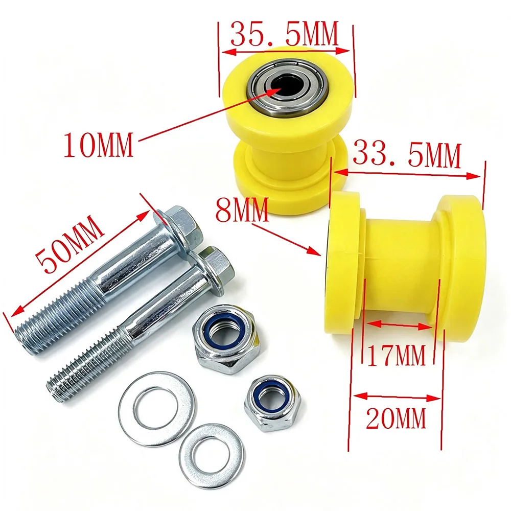 Chain Roller Tensioner Guide Sprocket M8 M10 Each One Piece With Screw for Dirt Pit Bike Off Road Motorcycle Kayo BSE Spare Part - view 2