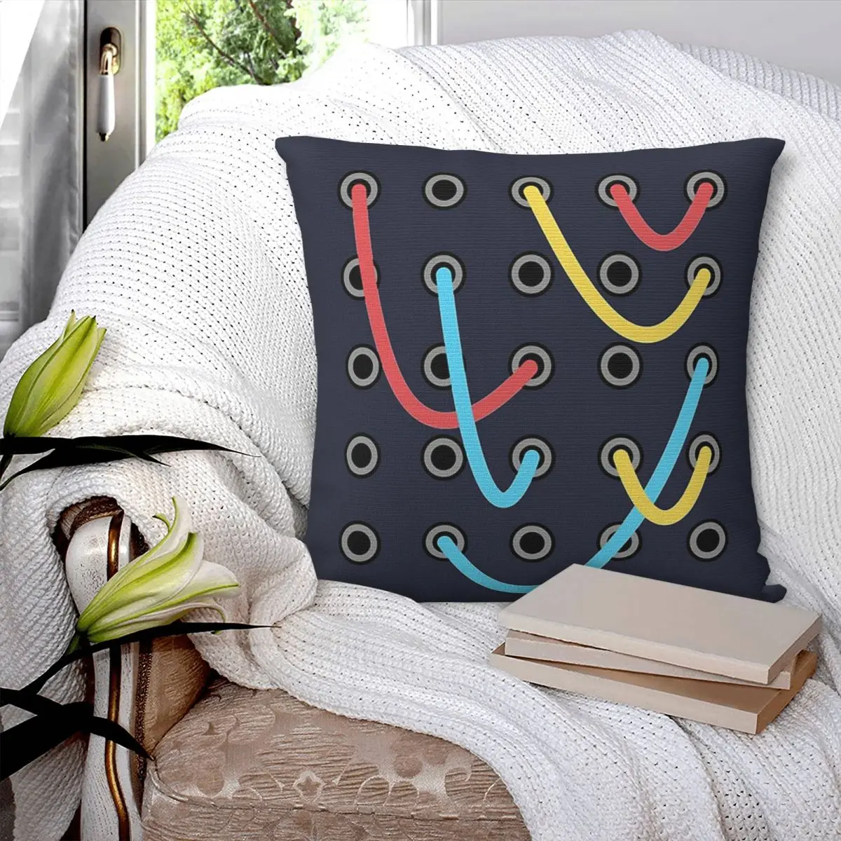 Analog Modular Synthesizer Square Pillowcase Polyester Pillow Cover Cushion Zip Decorative Comfort Throw Pillow For Home Bedroom