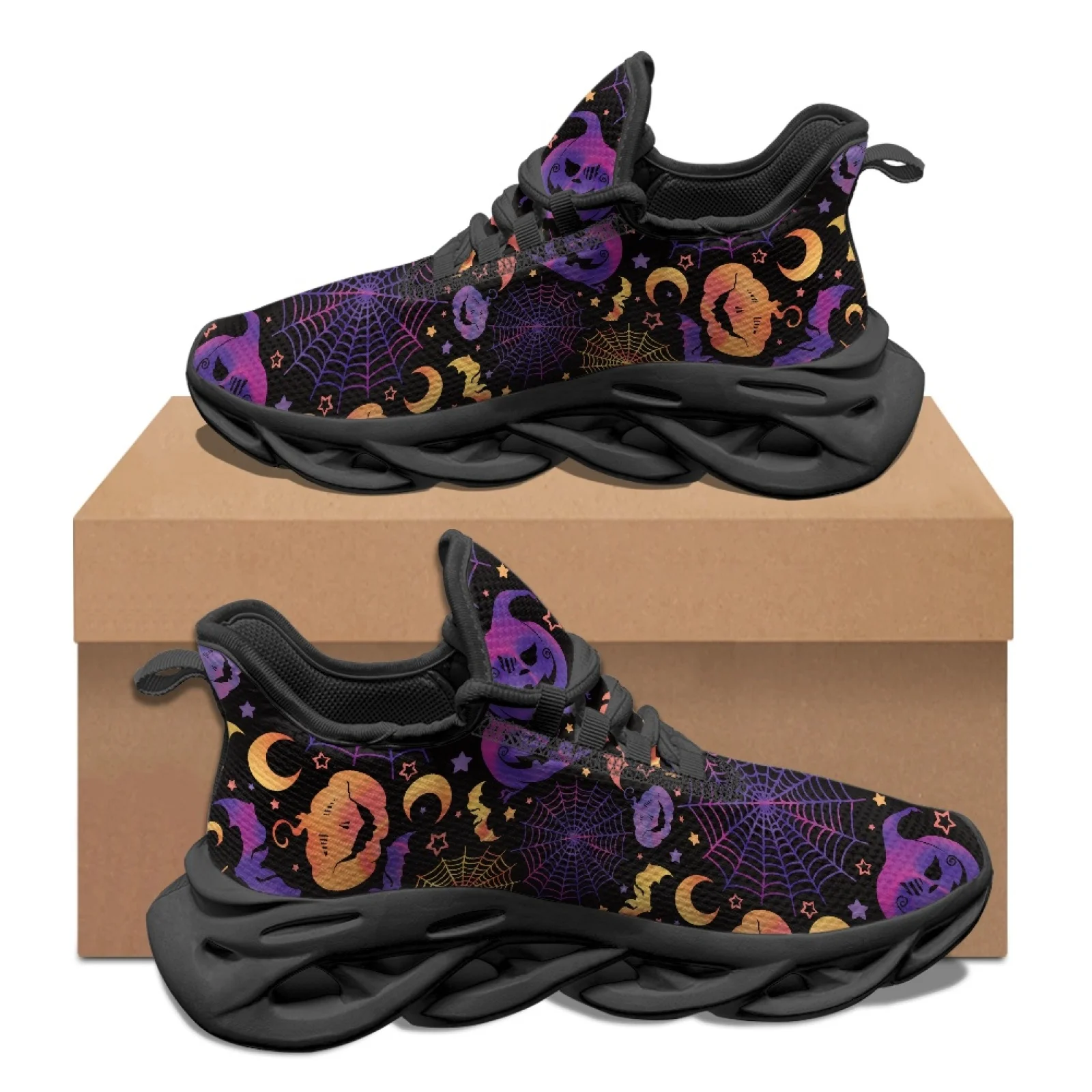 PENSTROLL PENSTROLL Halloween Spooky Running Shoes Men's Racing Shoes for Adults Lace-Up New Arrival All Season