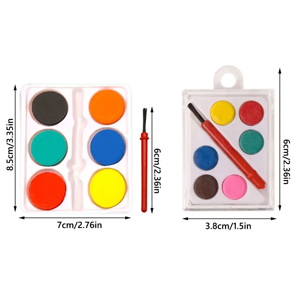 جودة عالية مع فرشاة الرسم مجموعة الطلاء بالألوان المائية الصلبة قابل للغسل مجموعة الطلاء الزيتي 6 ألوان اللوحة الصباغ مجموعة جوائز