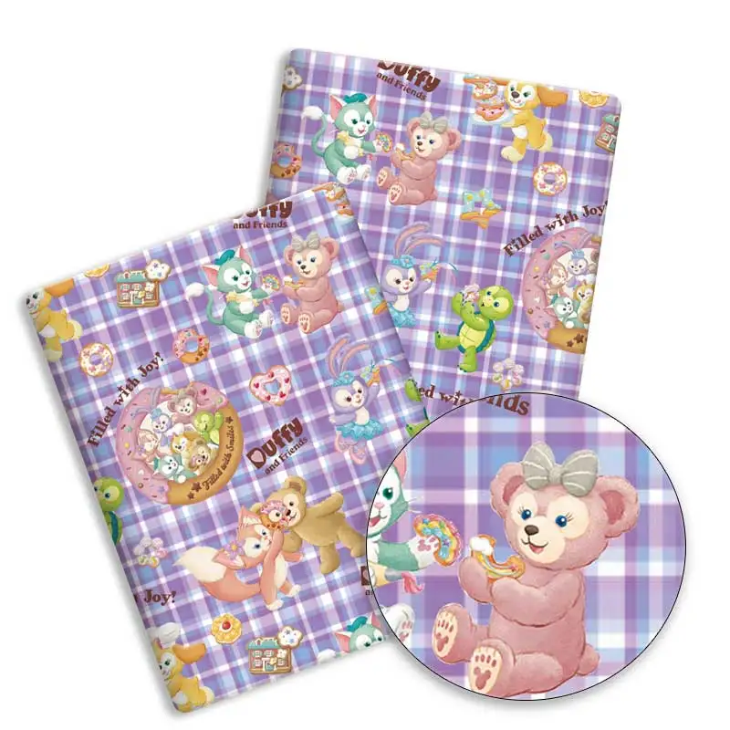 ديزني النسيج 140x50 سنتيمتر الكرتون نسيج القطن خليط الأنسجة طفل المنسوجات المنزلية الخياطة دمية فستان الستار نسيج القطن والبوليستر