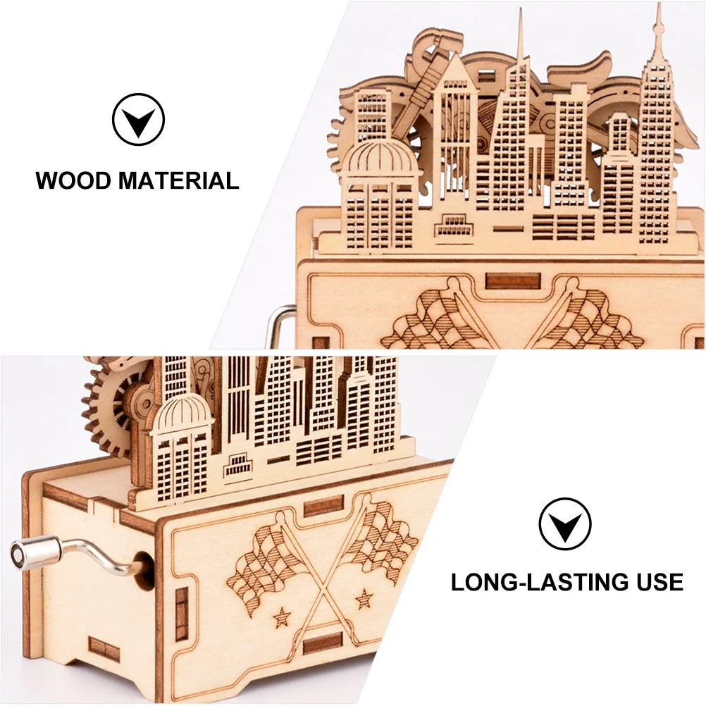 

1 комплект, деревянная рукоятка, музыкальная шкатулка в сборе, головоломка, практичная образовательная головоломка «сделай сам», улучшающая мелкая моторика, логическое мышление