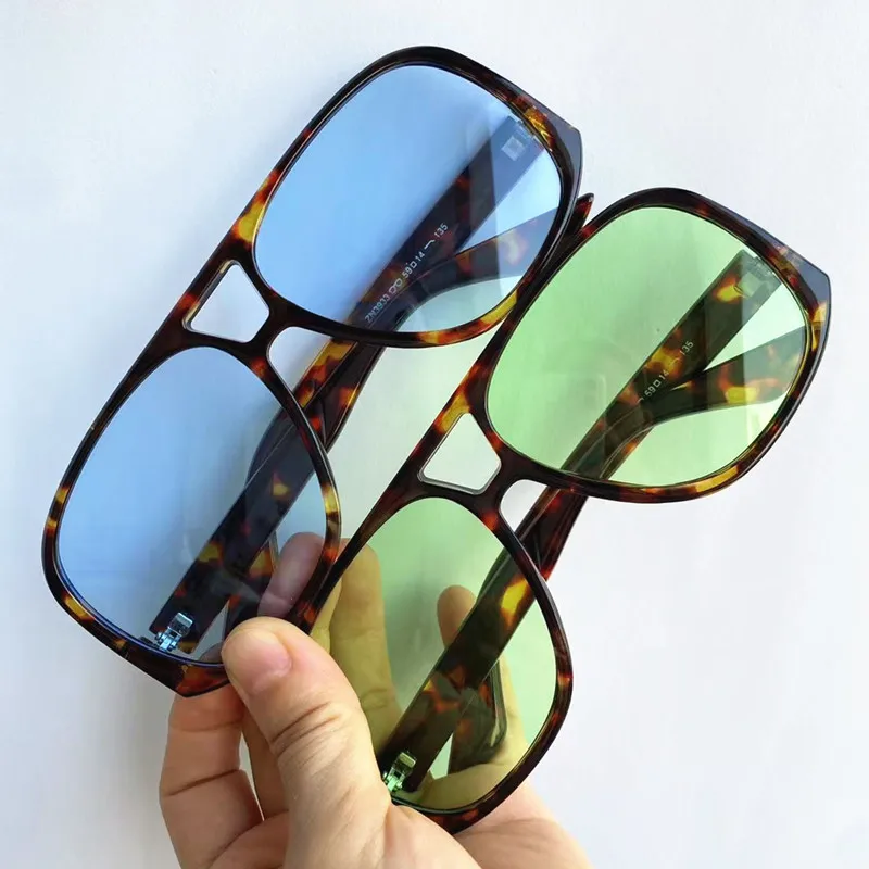 

Fashion Pilot Sunglasses Unisex Sun Glasses Personality Double Beam Anti-UV Spectacles Oversize Frame Eyeglasses Ornamental