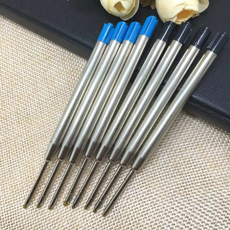 

10/20/30/40Pcs Blue Black Ballpoint Pen Refills Ballpoint Ink Metal Pen Refill Rods For Writing Office Stationery
