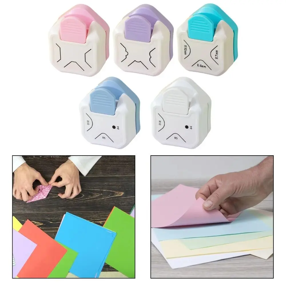 3-in-1-Mini-Eckenrunder, Randstanzer, DIY 3-Wege-Stanzbrett, R4/R7/R10 mm, tragbarer Eckentrimmer, Embosser, Scrapbooking