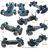 タミヤさくらTT02B TT02 TT01 D5 D5S TRF416 1:10 4WD RCカーカーボンファイバーフレームアル合金DIYモデルドリフトレーシングアップグレードパーツキット 6
