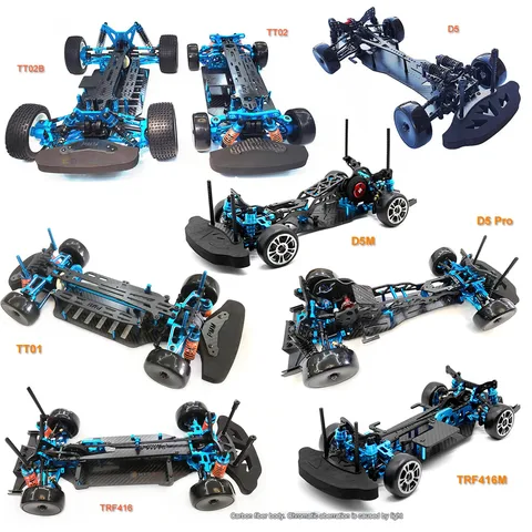 Tamiya Sakura TT02B TT02 TT01 D5 D5S TRF416 1:10 4WD радиоуправляемая машина из углеродного волокна, рама из алюминиевого сплава, самодельная модель, комплект деталей для модернизации дрифта и гонок набор для самостоятельной сборки радиоуправляемой машины купить - №1