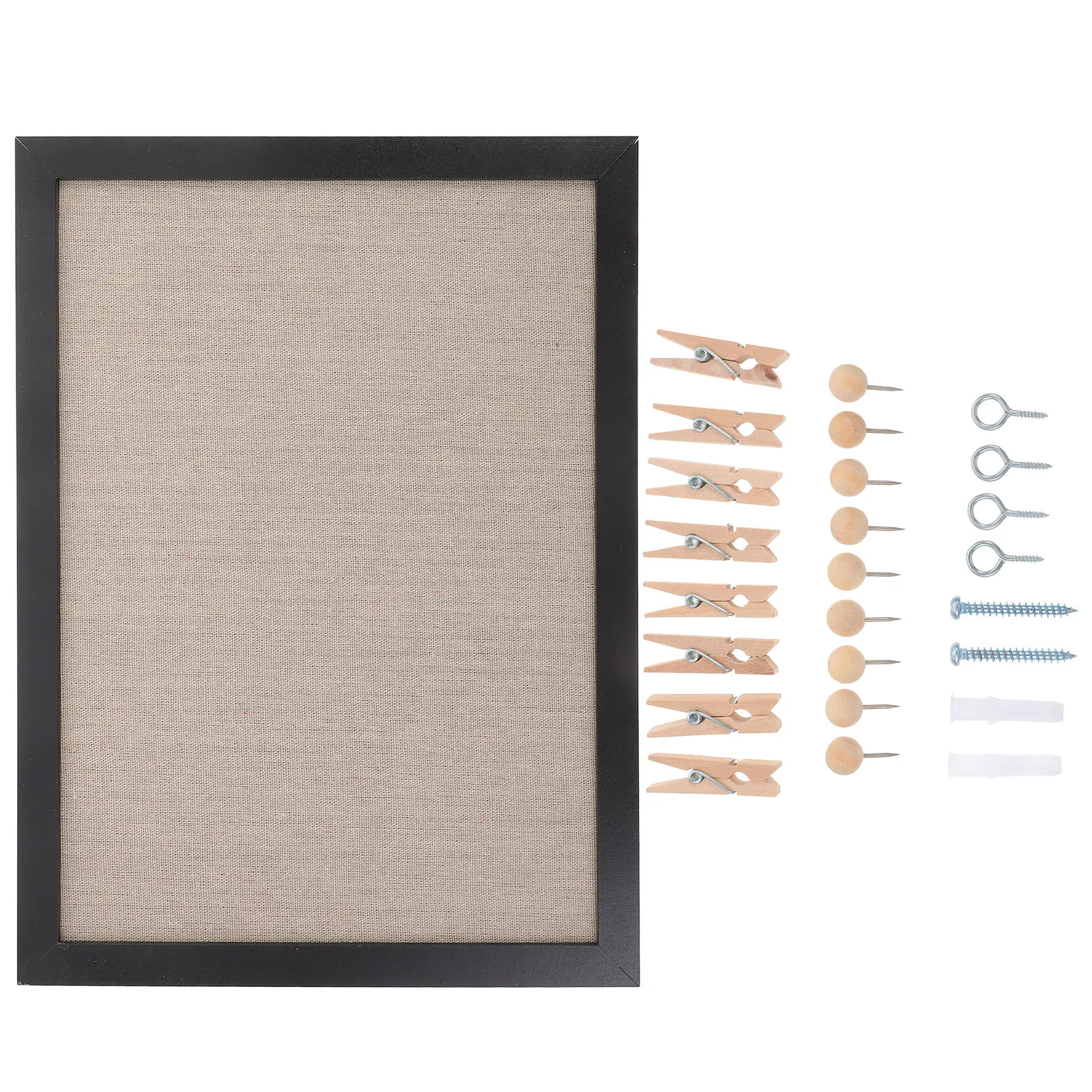 

Black 16x11 Wall Bulletin Office Home Decor Memo Picture Bulletin Board For Photos Notice Board Cork Linen Lightweight Protect