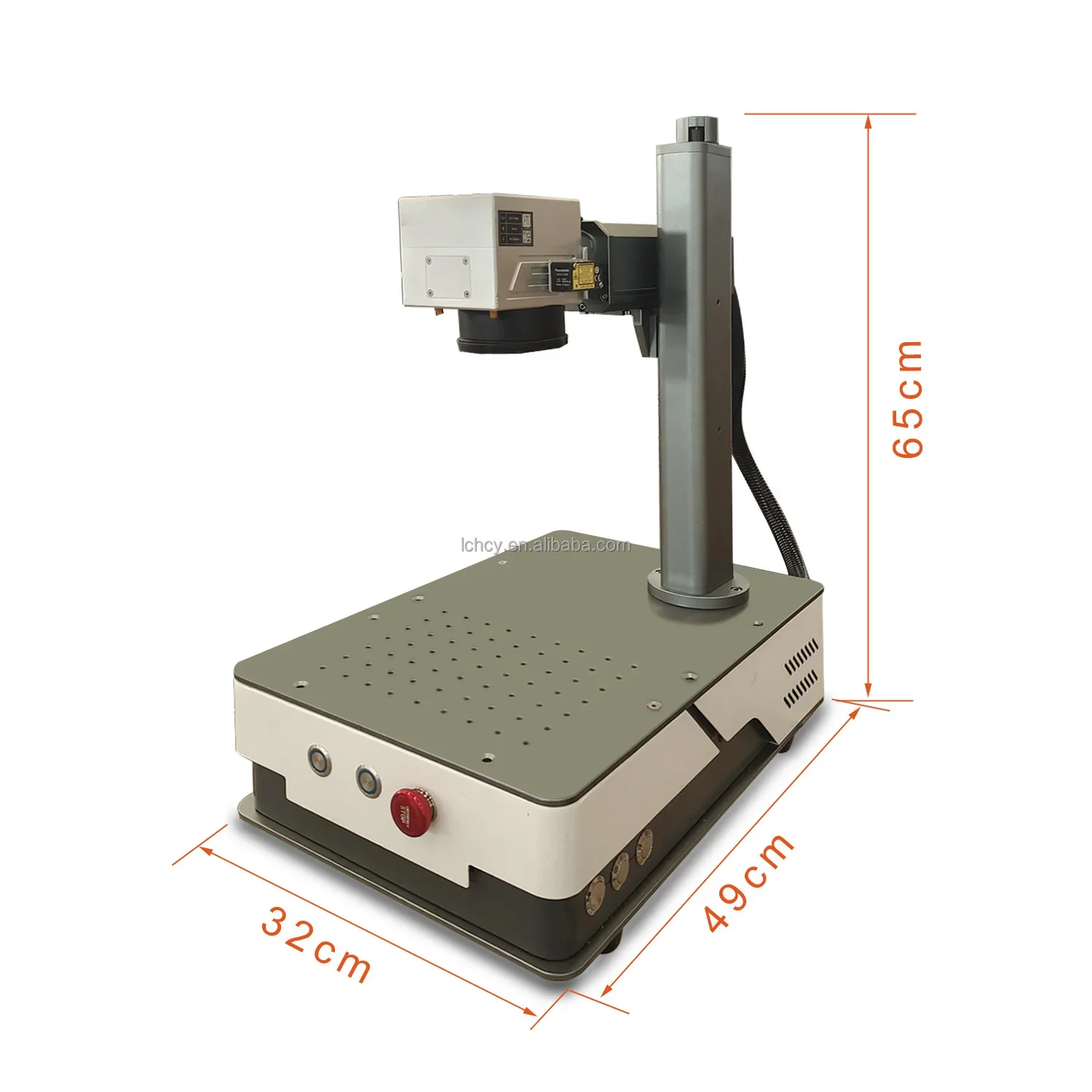 

20w fiber laser marking machine for metal integrated split desktop model EZCAD control double red light rotary optional 50w