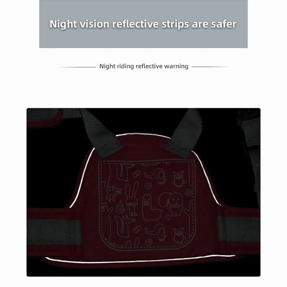 Ceinture de sécurité respirante pour moto et enfants, harnais de siège arrière réglable et antidérapant, sangle réfléchissante haute résistance