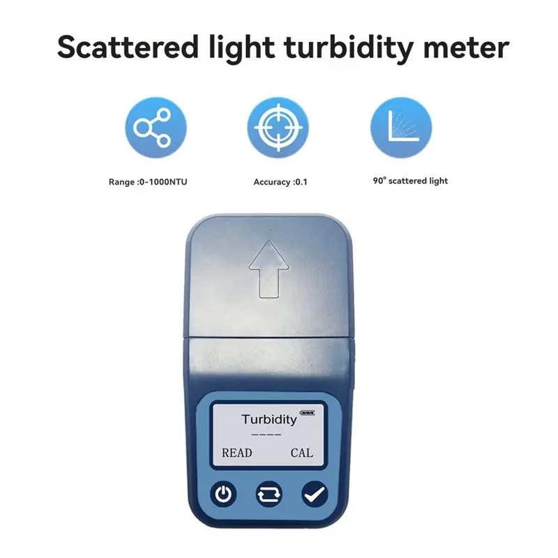 AT05-جهاز اختبار جودة المياه المحمول مقياس التعكر المحمول 0-1000 NTU 90 ° ضوء متناثر لمعايرة مختبر حوض السمك #6