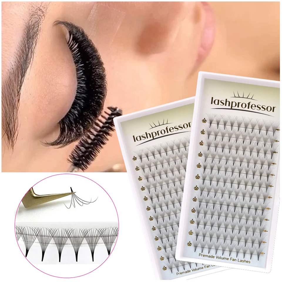 

Sharp Narrow Thin Pointy Base Premade Fans Lashes 5D 6D 8D 10D 12D 14D Midium Stem Premade Volume Fans Eyelash Extensions Cilios