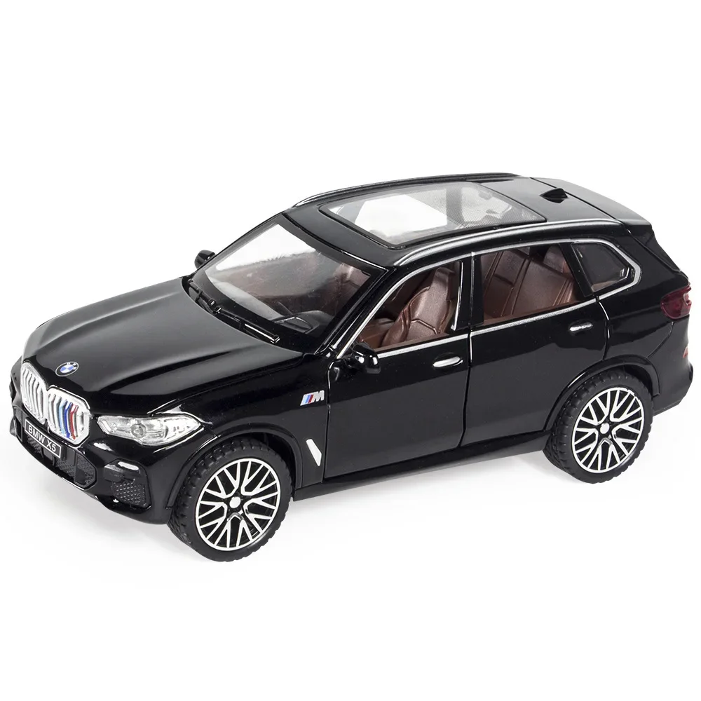 1:32 BMW X5 SUV Alloy Car Model Diecasts Metal Toy Vehicles Car Model High Simulation Collection Sound Light Childrens Toy Gift