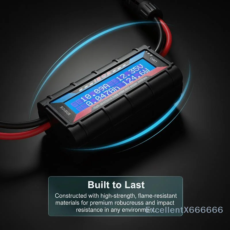High Accuracy LCD Digital Solar Panel Power Analyzer 150A 200A Voltmeter for Off Grid Cabin Solar System Debugging Use