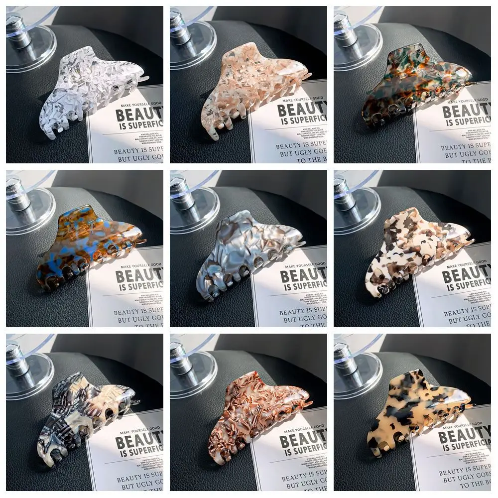 بلون الطازجة خلات مشبك شعر ليوبارد الطباعة القرش كليب الطباعة القرش كليب مشبك شعر دبوس الشعر السلحفاة مشبك شعر #4