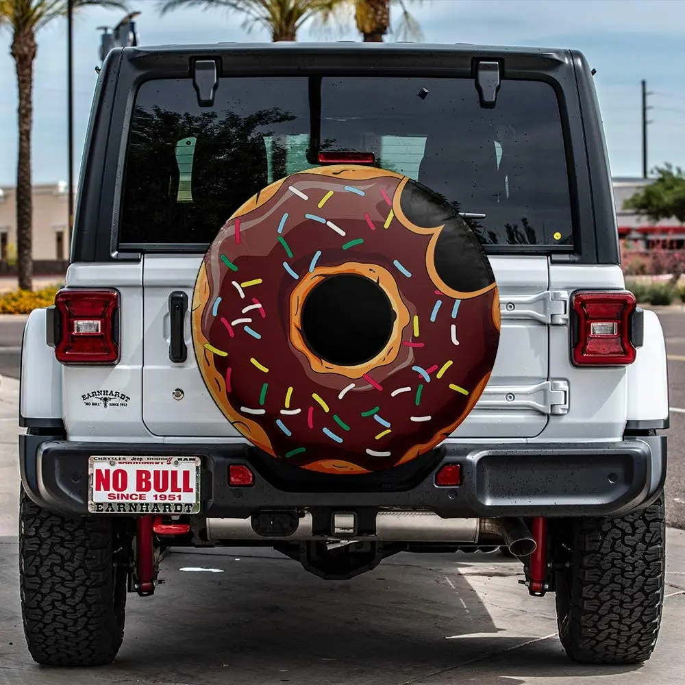 CENSIHER Spare Tire Cover Doughnut Waterproof Dust-Proof Universal PVC Wheel Tire Covers Fit for Trailer, RV, SUV