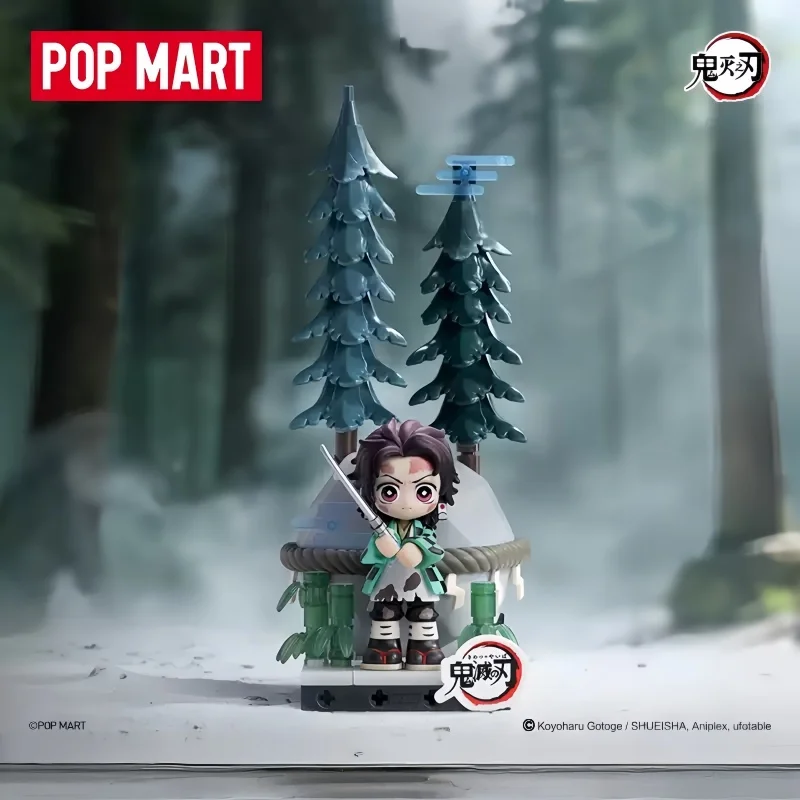 

New Pop Mart Demon Slayer Kimetsu No Yaiba Aspiration Series Building Block Figures Blind Box Collectible Desktop Decor Gifts