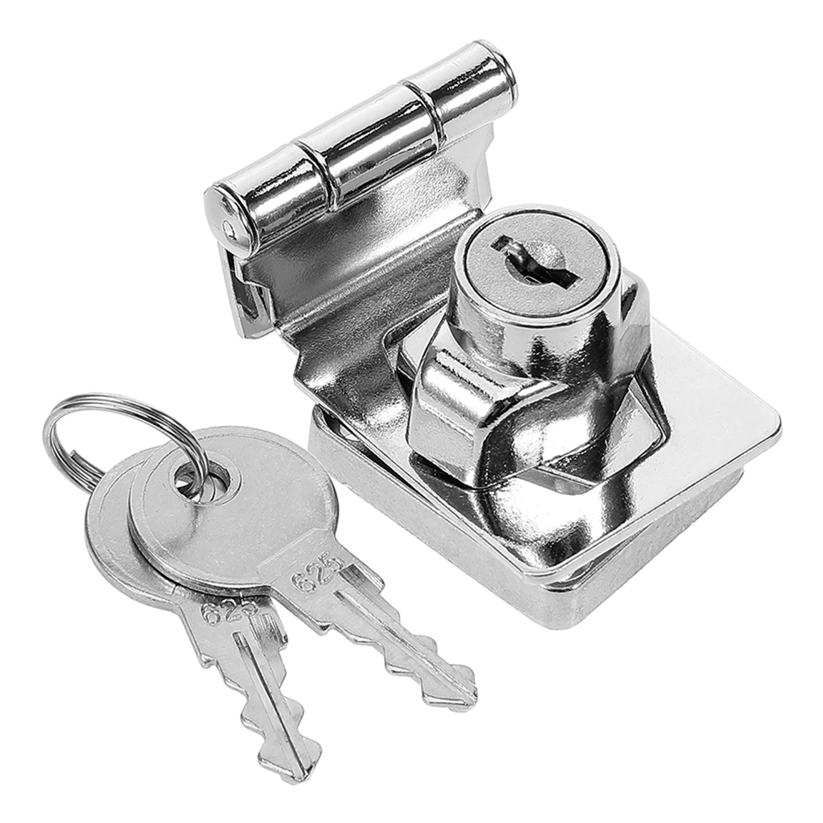 

1Set Glass Showcase Cabinet Lock Stainless Steel Iron Durable No Drilling Safety Lock for Display Protection Home Office