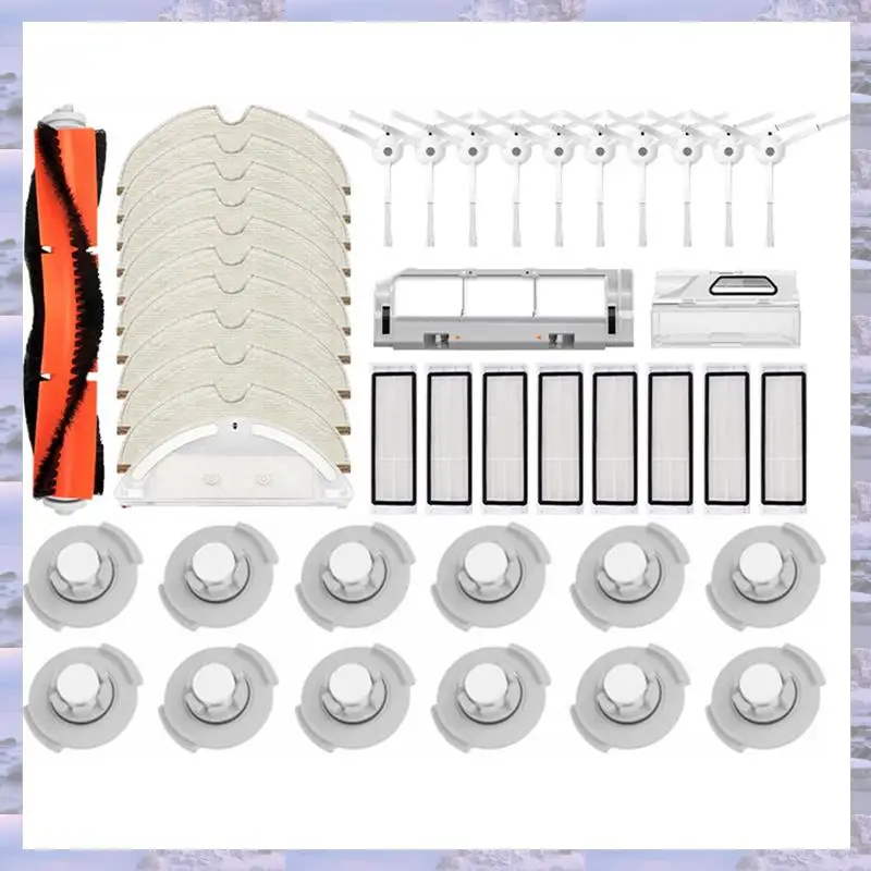 

Комплект деталей 2025-44 шт. для Xiaomi Roborock S5 S6 Pure S60 S65 S50 E25 E4 Mijia 1S, запасные части для робота-пылесоса