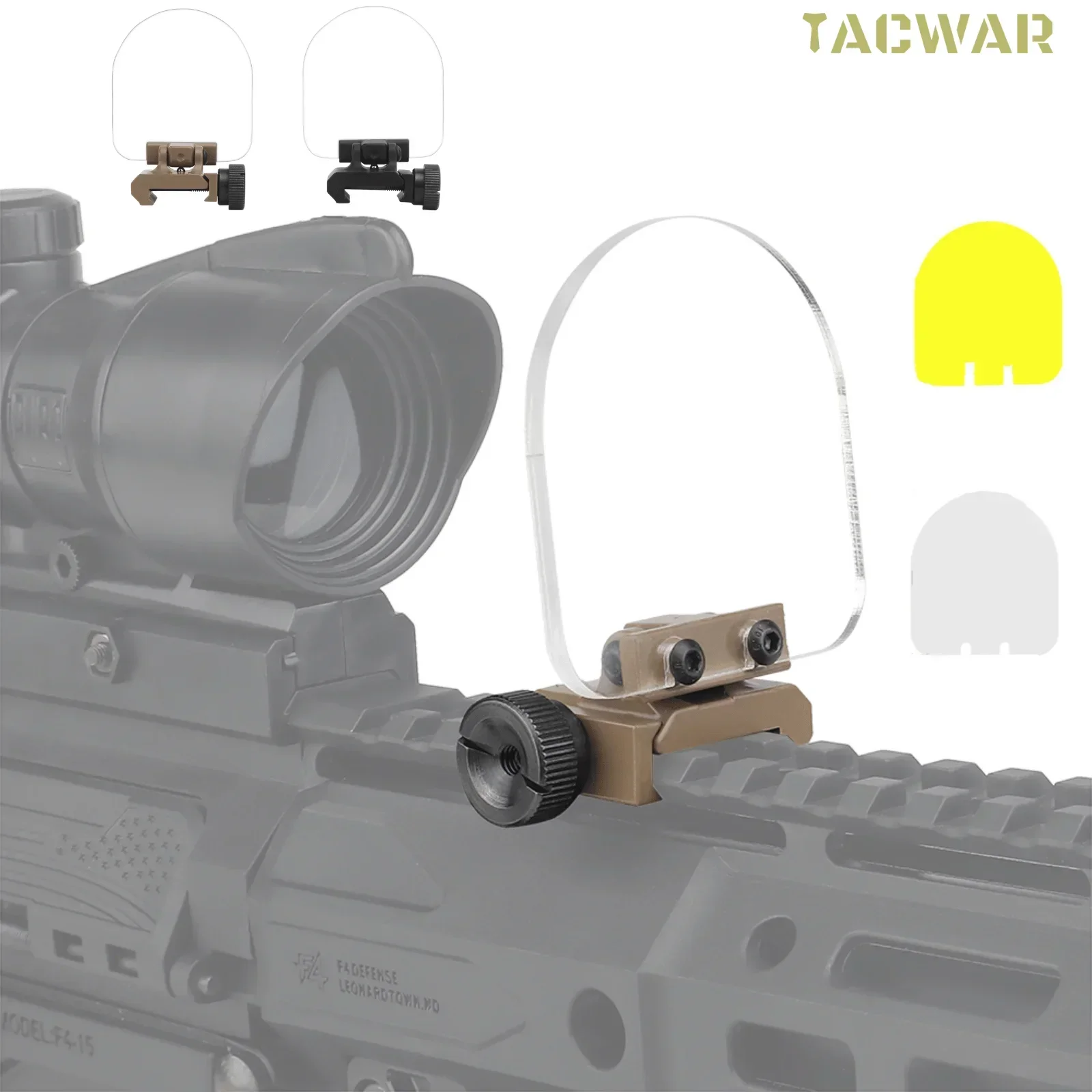 Flip-up QD Scope Len Sight Shield Occhiali di protezione Fucile Len Guard Mirino Eye Protect Mount per la caccia Airsoft Accessori