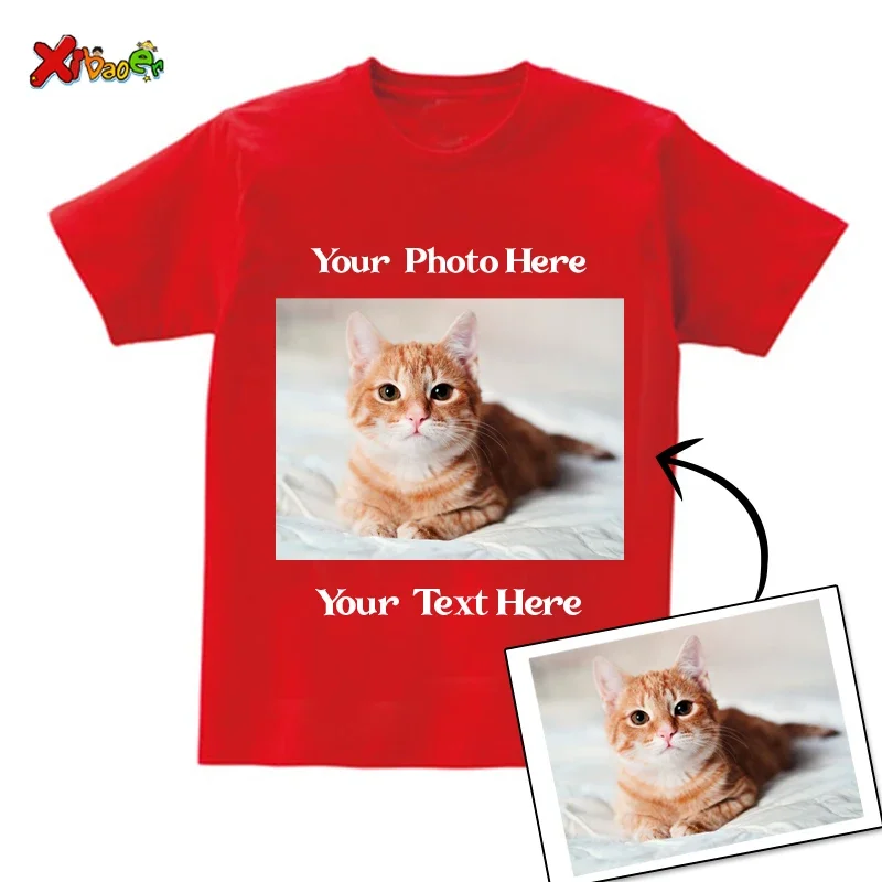 

Kids and Cats Birthday Party Photo Custom T Shirts Cat Custom Photo Shirt Birthday Photo T Shirt Holiday Gift Family Picture Tee